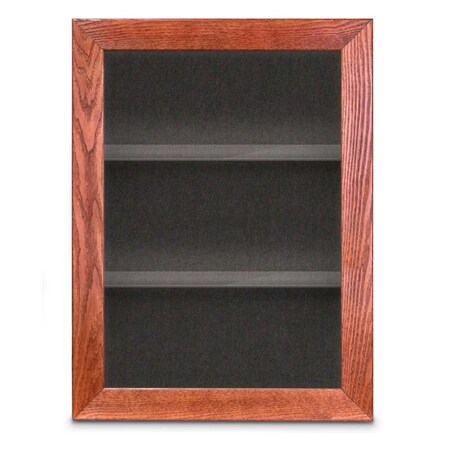 United Visual Products Outdoor Enclosed Combo Board, 42"x32", Black Frame/Black & Ultramarine UVCB4232ODB-BLACK-ULTMAR